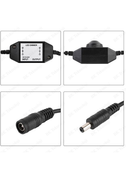 Tek Renkli Şerit LED Dc 12-24V 2A LED Dimmer Anahtarı Parlaklık Ayar Kontrol Cihazı indirimleri