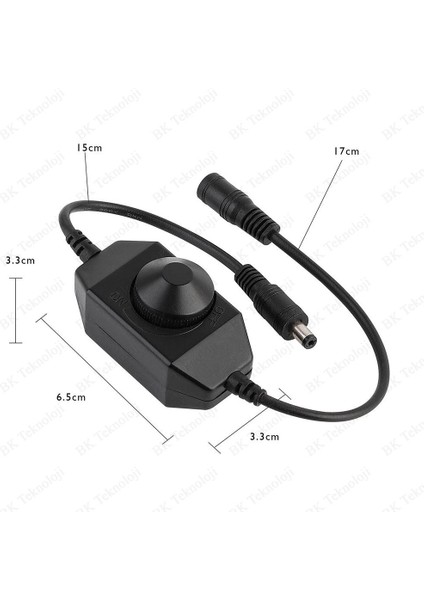 Tek Renkli Şerit LED Dc 12-24V 2A LED Dimmer Anahtarı Parlaklık Ayar Kontrol Cihazı