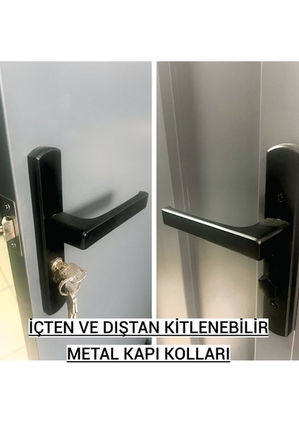 METAL BAHÇE DEPOLAMA EVİ (182X140X220) MAVİ