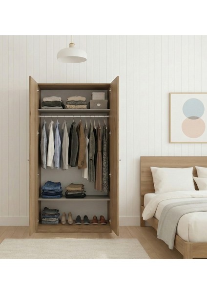 Lutie 2 Kapaklı Dolap