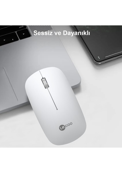 WS214 1200DPI Optik 3 Tuşlu Sağ ve Sol Elle Kullanıma Uygun Kablosuz Mouse Beyaz indirimleri