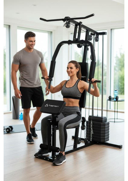 T-221 Çok Fonksiyonlu Tüm Vücut Çalışma Istasyonu / 45 kg Ağırlık Plakası / Kardiyo - Güç - Esneme