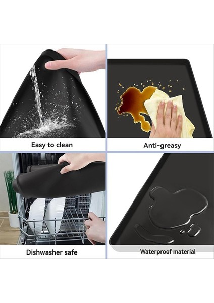 Buzdolabı Zemin Koruyucu, Mini Silikon Mat, Buzdolabı Alt Matı, Siyah (Yurt Dışından) modelleri