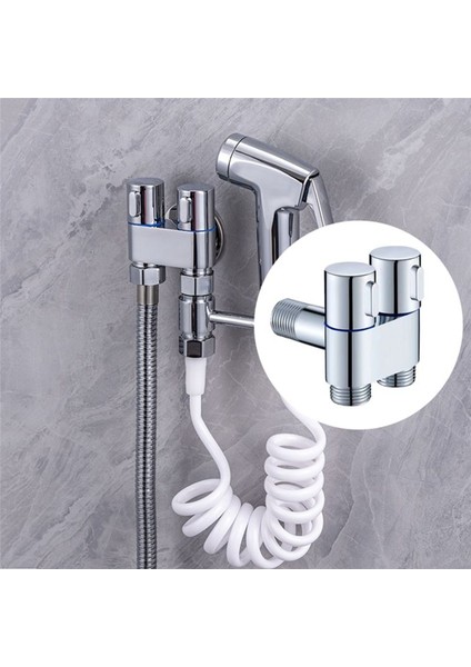 Çamaşır Makinesi ve Tuvalet Için Mini Musluk 1'den 2'ye Çıkış Çift Kontrol - A (Yurt Dışından) fırsatları