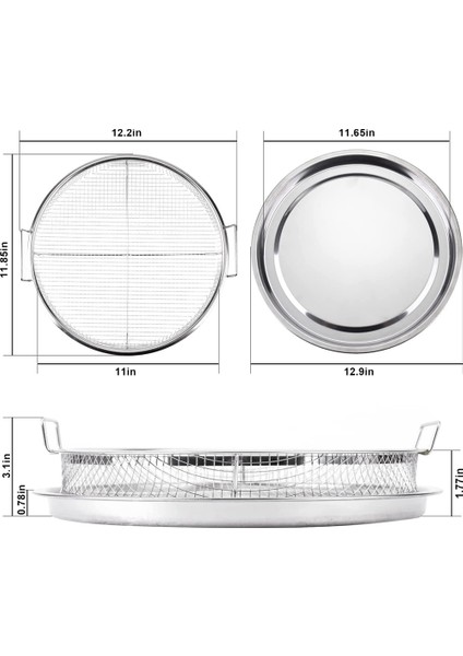 Fırın Için 2 Adet Yuvarlak Paslanmaz Çelik Fritöz Sepeti (Yurt Dışından) fırsatları