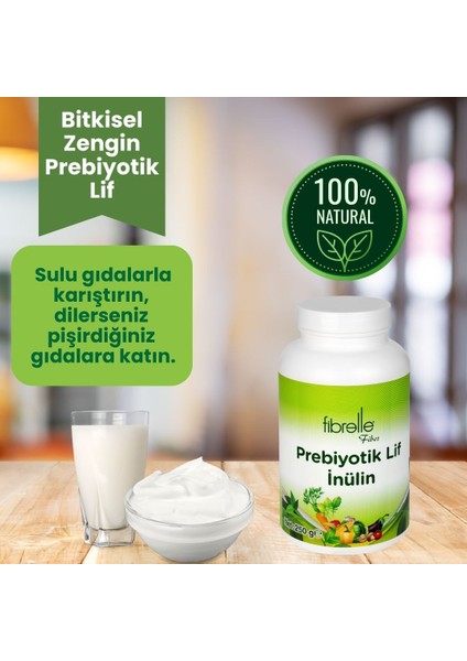 Inülin Prebiyotik Lif 250G Plastik Ambalaj 2 Adet fırsatları
