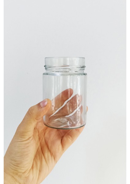 350 ml Kavanoz Gümüş Derin Kapaklı 350 cc Şeffaf Reçel, Marmelat Cam Kavanoz Deep 1 Adet fırsatları