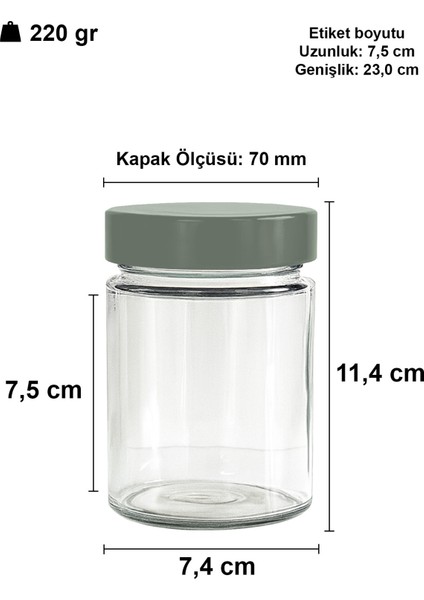 350 ml Kavanoz Gümüş Derin Kapaklı 350 cc Şeffaf Reçel, Marmelat Cam Kavanoz Deep 1 Adet indirimleri