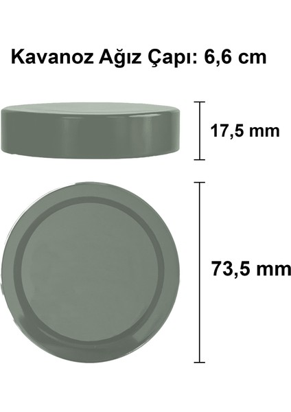 350 ml Kavanoz Gümüş Derin Kapaklı 350 cc Şeffaf Reçel, Marmelat Cam Kavanoz Deep 1 Adet