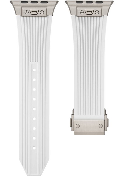 Apple Watch 44MM Showy 113 Spor Görünümlü Silikon Kordon modelleri