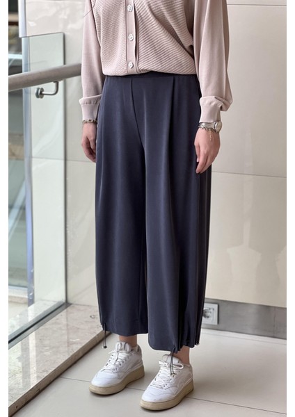 5615 Paçası Kapsüllü Aura Şalvar Pantolon