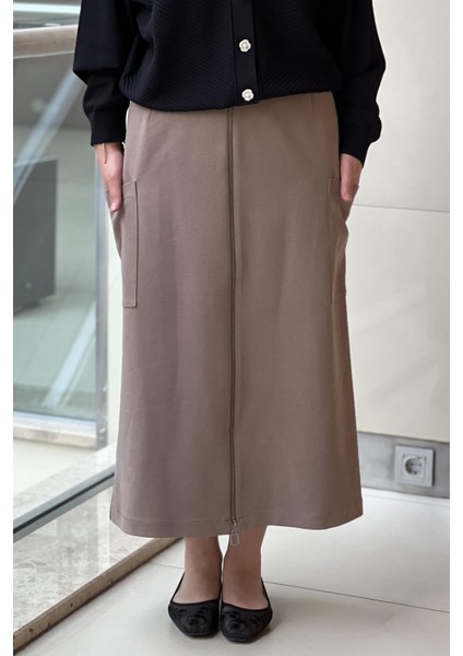 5469 Cep Detaylı Fermuarlı Etek