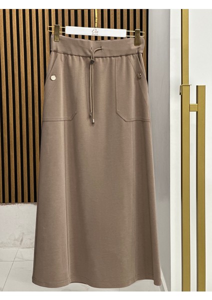 5472 Elenna Cep Düğmeli Çan Etek