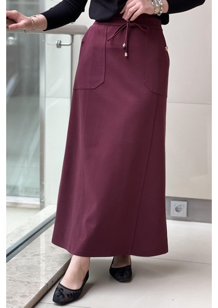 5472 Elenna Cep Düğmeli Çan Etek