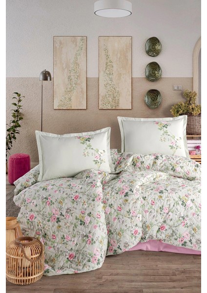 Ranforce %100 Pamuk Tek Kişilik Dört Mevsim Set Elara V1 Adaçayı