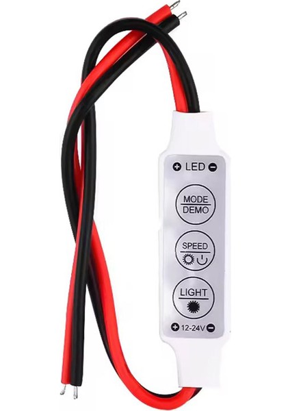 Dc 12V/24V Tek Renkli Şerit LED Mini Dimmer Kontrol Cihazı