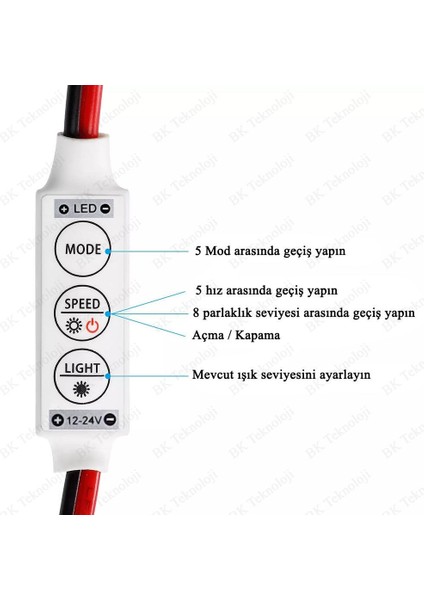 Dc 12V/24V Tek Renkli Şerit LED Mini Dimmer Kontrol Cihazı fırsatları