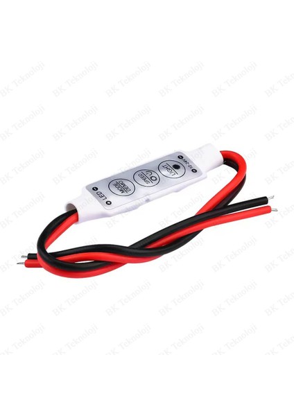 Dc 12V/24V Tek Renkli Şerit LED Mini Dimmer Kontrol Cihazı