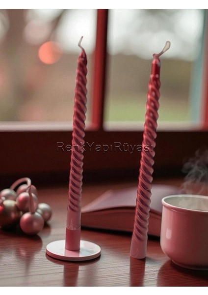 2 Li Parlak Şamdan Mumu Fitilli Yaldızlı Dekoratif Şık Şamdan Mumuşamdan Mumu fiyatları