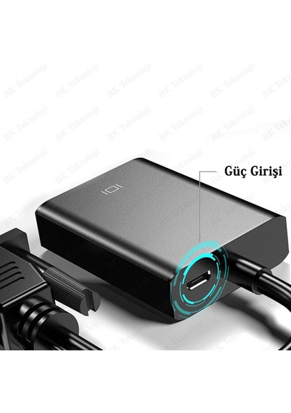 VGA To HDMI Ses Destekli Dönüştürücü Adaptör indirimleri