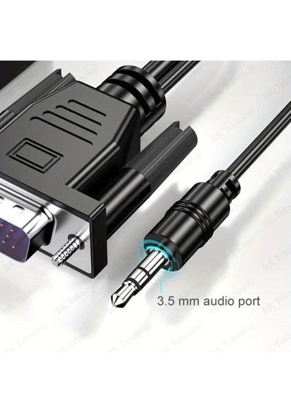 VGA To HDMI Ses Destekli Dönüştürücü Adaptör