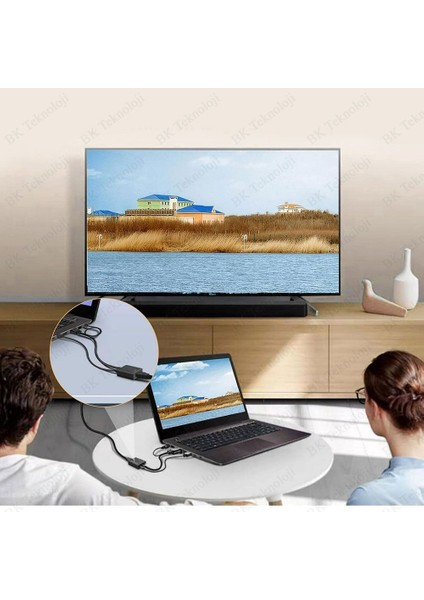 VGA To HDMI Ses Destekli Dönüştürücü Adaptör