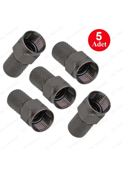 Yüksek Kaliteli Rg6 Contalı Siyah Uydu Kablosu F Konnektör 5 Adet fiyatları