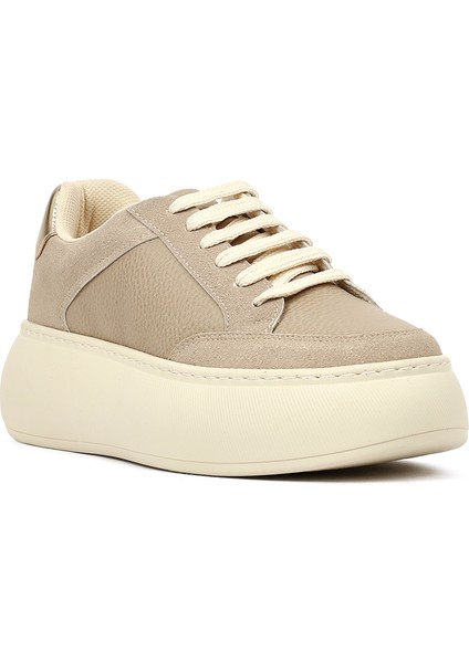 Kadın Vizon Bağcıklı Kalın Tabanlı Sneaker 25AFE145514
