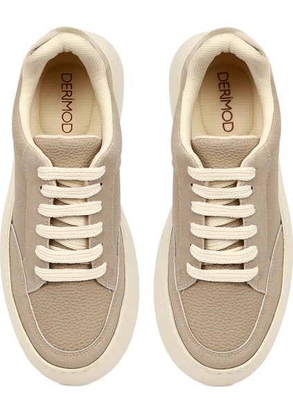 Kadın Vizon Bağcıklı Kalın Tabanlı Sneaker 25AFE145514