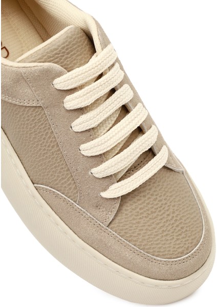 Kadın Vizon Bağcıklı Kalın Tabanlı Sneaker 25AFE145514