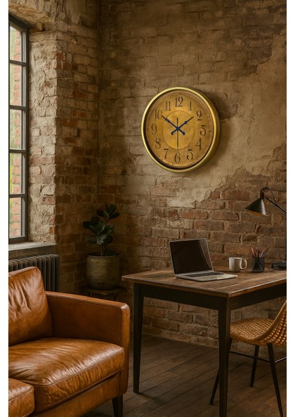 52 cm Eskitme Vintage Duvar Saati