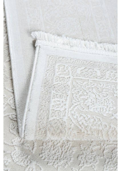 Krem Beyaz Modern Salon Halısı – Bambu Dokulu, Antialerjik, Kaymaz Taban – 4m² / 6m² Oturma Odası Halısı modelleri