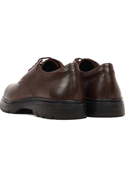 Erkek Kahverengi Bağcıklı Deri Casual Ayakkabı 25WFD751818 indirimleri