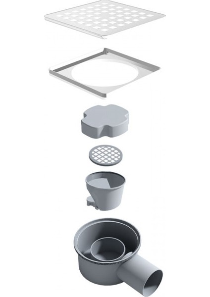 Metal Çerçeveli Yer Süzgeci 10X10CM - Düşey Çıkış 50MM fiyatları