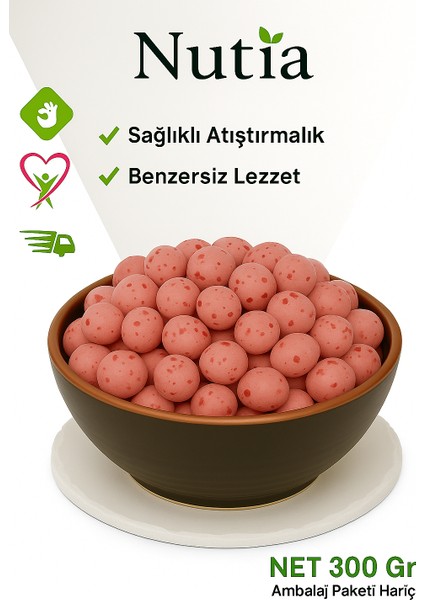 Nutia Lüks Çikolata Kaplama Çorum Özel Serisi Çilek Aromalı Leblebi 300 gr