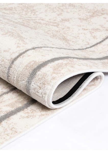 Glory Vl Saçaklı Modern Dokuma Halı Oturma Odası Salon Mutfak Halısı Krem Bej Gri T4B modelleri