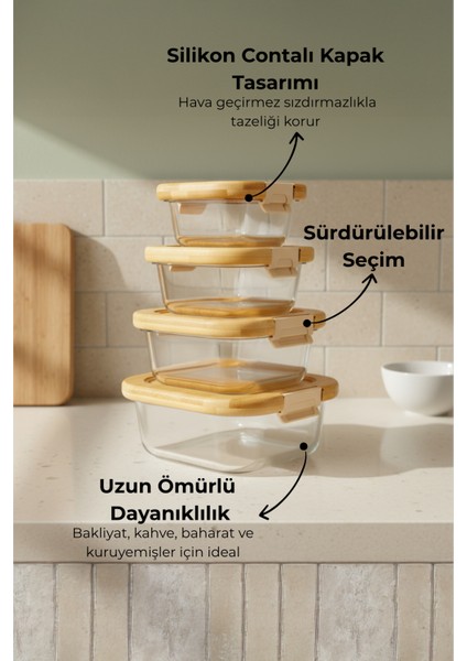 Patina 4'lü Saklama Seti