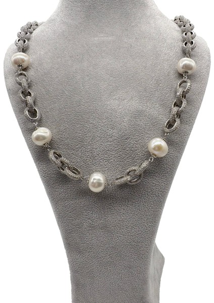 Gümüş Incli Taşlı Kolye modelleri