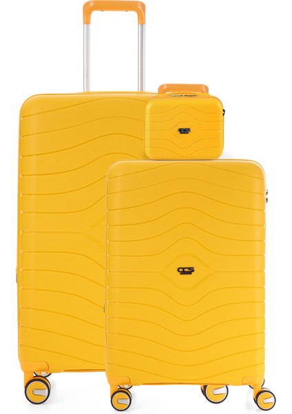 Bagist 5242 Polipropilen Körüklü Battal Boy + Kabin Boy + Makyaj Çantası 3 Lü Set