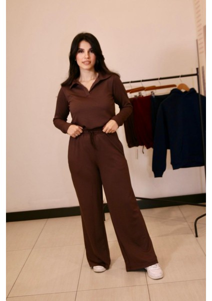 Kadın Polo Yaka Rahat Modal Takım fiyatları