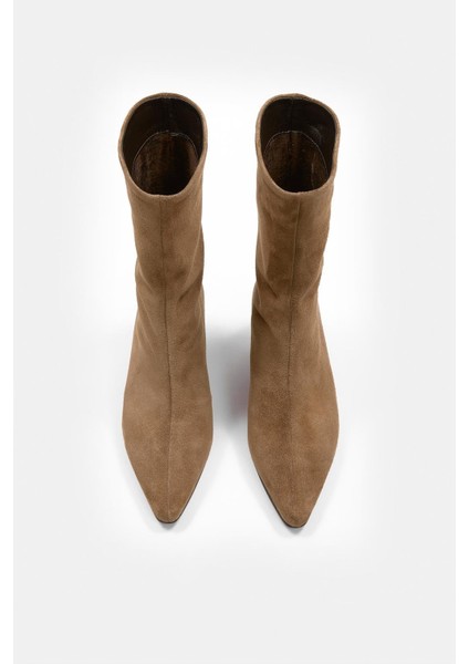 Dante Sigaro Süet Hakiki Deri Topuklu Bot modelleri