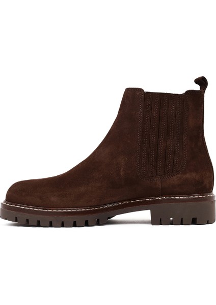 Kadın Kahverengi Süet Deri Chelsea Bot 25WFD188010 fiyatları