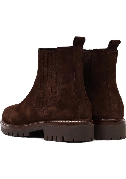 Kadın Kahverengi Süet Deri Chelsea Bot 25WFD188010