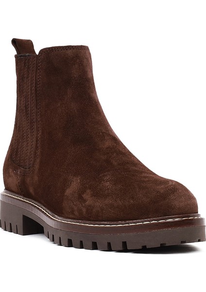 Kadın Kahverengi Süet Deri Chelsea Bot 25WFD188010