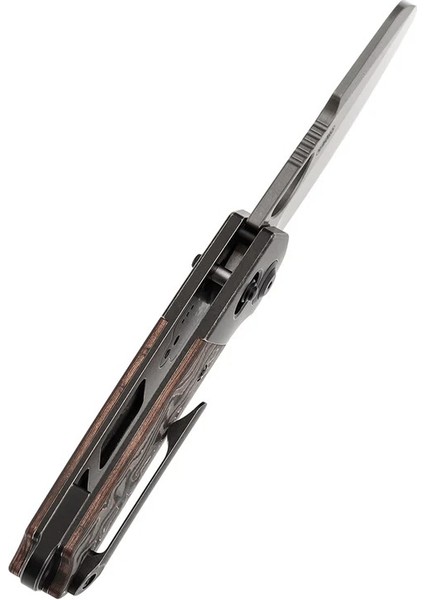 Nahual | Crossbar Kilit Bıçağı | Siyahı Titanyum ile Bakır Karbon Fiber Sap | Damascus Çelik Çakı | K2125V3 indirimleri