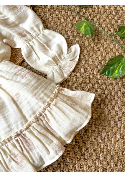 Mıra Uzun Kollu Yaka Detaylı Kız Çocuk Bayramlık Özel Gün Elbisesi