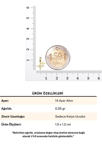 Minik Ikili Yıldız 14 Ayar Altın Kolye Ucu indirimleri
