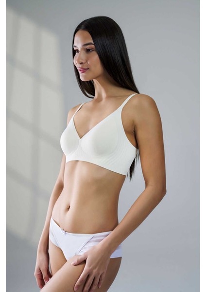 Yeni Inci Yumuşak Dokulu Lazer Kesim Toparlayıcı Sütyen 102