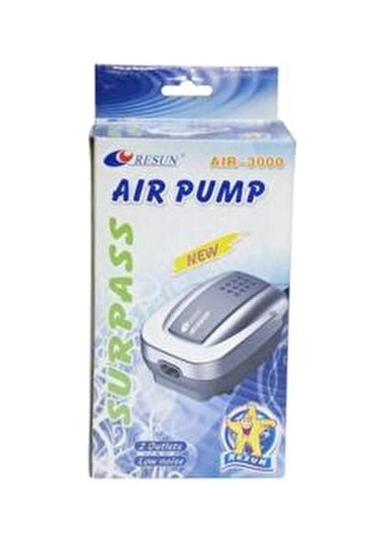 Çift Çıkışlı Hava Motoru 3.5 Watt Güçle Akvaryumlar İçin Düşük Sesli Oksijen Pompası