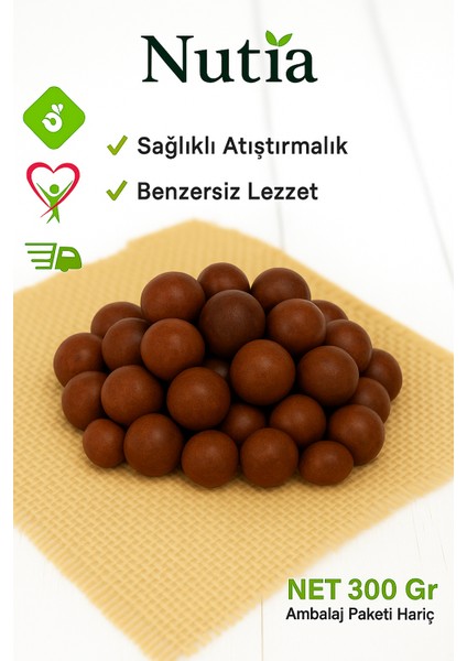 Nutia Lüks Çikolata Kaplama Taneli Çorum Özel Serisi Kahve Aromalı Leblebi 300 gr